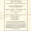 RADA Annual Student Performance programme 1953